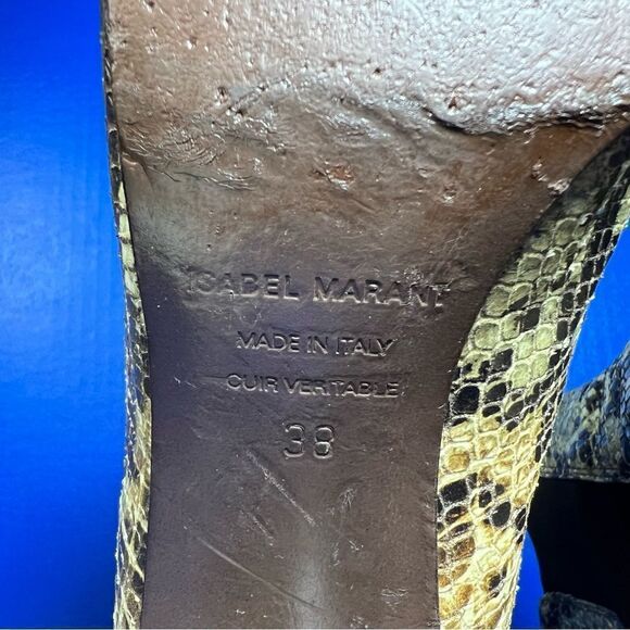 Isabel Marant Womens Danae Snakeskin Ankle Boot EU38/US8 - Picture 8 of 10